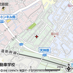 静岡県三島市西旭ケ丘町周辺の地図