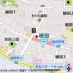 名古屋市役所交通局　地下鉄鶴舞線植田駅周辺の地図