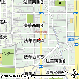 愛知県名古屋市中川区法華町周辺の地図