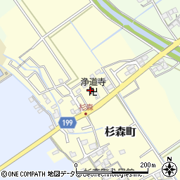 浄道寺周辺の地図