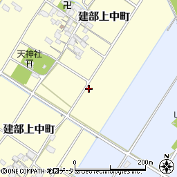 滋賀県東近江市建部上中町周辺の地図