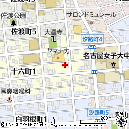 愛知県名古屋市瑞穂区十六町2丁目周辺の地図