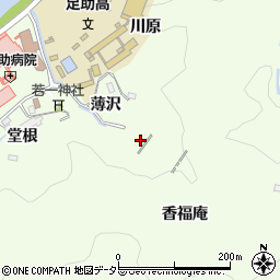 愛知県豊田市岩神町香福庵周辺の地図