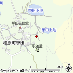 兵庫県丹波市柏原町挙田周辺の地図