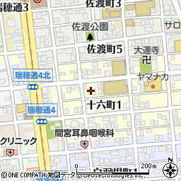 愛知県名古屋市瑞穂区十六町1丁目46周辺の地図