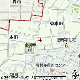愛知県弥富市五之三町東本田52周辺の地図