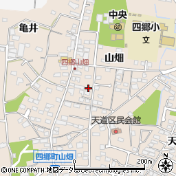 愛知県豊田市四郷町山畑92-1周辺の地図