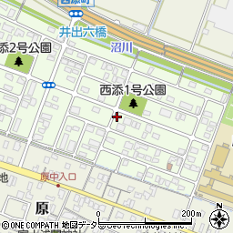 静岡県沼津市西添町周辺の地図