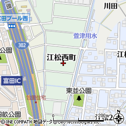 愛知県名古屋市中川区江松西町周辺の地図