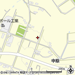 愛知県豊田市御船町申原周辺の地図