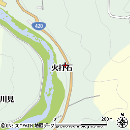 愛知県豊田市足助町火打石周辺の地図
