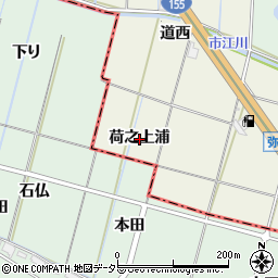 愛知県愛西市西保町荷之上浦周辺の地図