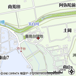 愛知県日進市米野木町土岡周辺の地図