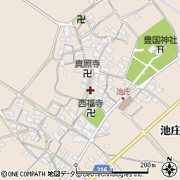 滋賀県東近江市池庄町周辺の地図