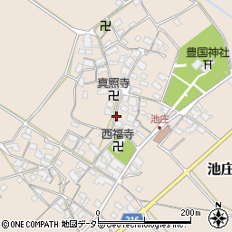 滋賀県東近江市池庄町周辺の地図