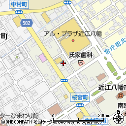 ほぐしま専科近江八幡店周辺の地図