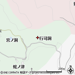 愛知県豊田市椿立町行司洞周辺の地図