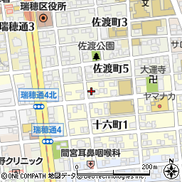 愛知県名古屋市瑞穂区十六町1丁目20周辺の地図