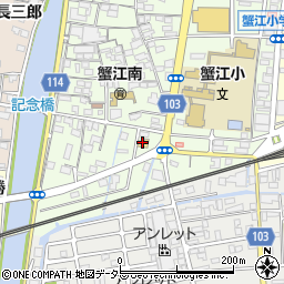 ファミリーマート蟹江城店周辺の地図