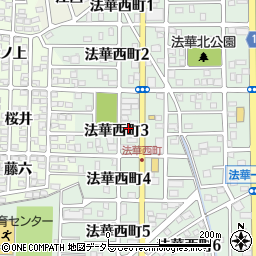 愛知県名古屋市中川区法華西町3丁目周辺の地図