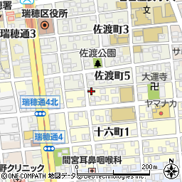 愛知県名古屋市瑞穂区十六町1丁目8周辺の地図