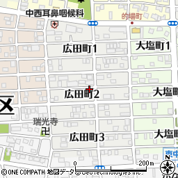 愛知県名古屋市中川区広田町周辺の地図