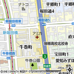 アミカ堀田店周辺の地図