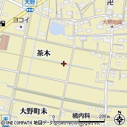 愛知県愛西市大野町周辺の地図
