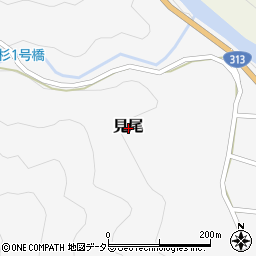 岡山県真庭市見尾周辺の地図