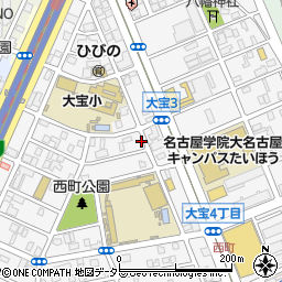 愛知県名古屋市熱田区大宝周辺の地図