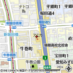 愛知県名古屋市瑞穂区牛巻町4周辺の地図