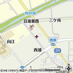 愛知県日進市浅田町西浦周辺の地図
