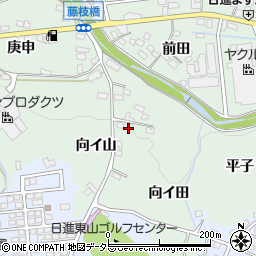 愛知県日進市藤枝町向イ山周辺の地図