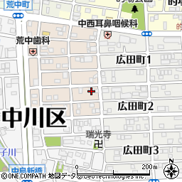 愛知県名古屋市中川区草平町2丁目2周辺の地図