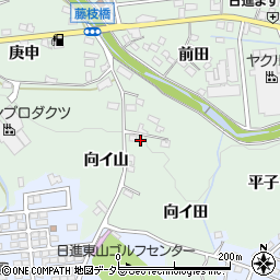 愛知県日進市藤枝町（向イ山）周辺の地図