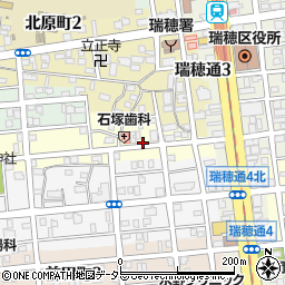 愛知県名古屋市瑞穂区西ノ割町3丁目周辺の地図