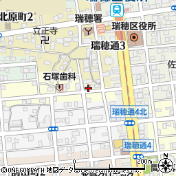 愛知県名古屋市瑞穂区西ノ割町3丁目12周辺の地図