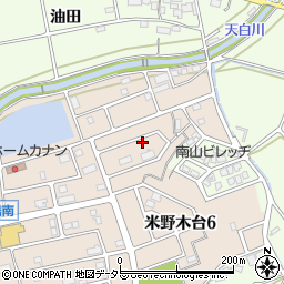 愛知県日進市米野木町傘松周辺の地図