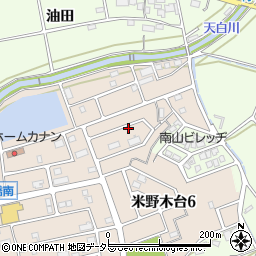 愛知県日進市米野木町（傘松）周辺の地図