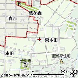 愛知県弥富市五之三町東本田28周辺の地図