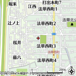 愛知県名古屋市中川区法華西町3丁目34周辺の地図