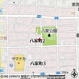 愛知県名古屋市中川区八家町周辺の地図