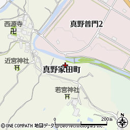 滋賀県大津市真野家田町周辺の地図