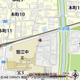 ジュネス蟹江本町周辺の地図