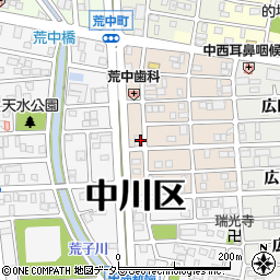 愛知県名古屋市中川区草平町1丁目72周辺の地図