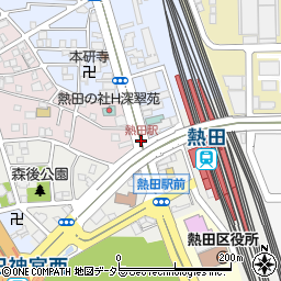 熱田駅周辺の地図