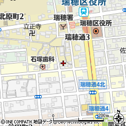 愛知県名古屋市瑞穂区西ノ割町3丁目8周辺の地図