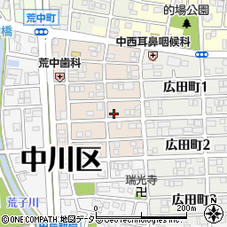 愛知県名古屋市中川区草平町1丁目105-2周辺の地図