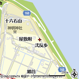 愛知県愛西市福原新田町拾弐石周辺の地図