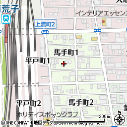 愛知県名古屋市中川区馬手町1丁目周辺の地図